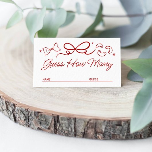 That's Amore, Red Doodle Guess How Many Game Card エンクロージャーカード