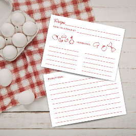 That's Amore Red Doodle Recipe Card エンクロージャーカード
