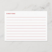 That's Amore Red Doodle Recipe Card エンクロージャーカード (裏面)