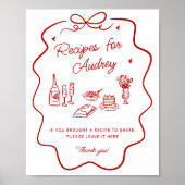 That's Amore Red Doodle, Recipe Drop Off Sign ポスター (正面)