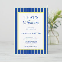That's Amore Striped Blue & Yellow Wedding