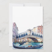 That's Amore Watercolor Venice Rehearsal Dinner 招待状 (裏面)