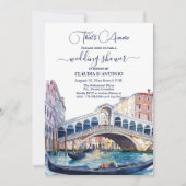 That's Amore Watercolor Venice Wedding Shower 招待状 (正面)