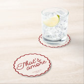 That's Amore Wedding Coaster ラウンドペーパーコースター (インサイチュ)