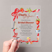 That's Amore Whimsical Italian Bridal Shower アクリル招待状 (インサイチュ (ポータブル))