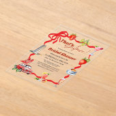That's Amore Whimsical Italian Bridal Shower アクリル招待状 (レイダウン)