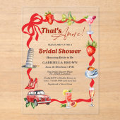 That's Amore Whimsical Italian Bridal Shower アクリル招待状 (正面)