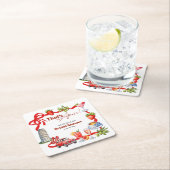 That's Amore Whimsical Italian Bridal Shower スクエアペーパーコースター (インサイチュ)