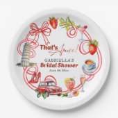 That's Amore Whimsical Italian Bridal Shower ペーパープレート (正面)