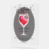 That's Amore Winery ヴィノ・ビフォア・ヴァウズ ブライダルシャワー アクリルサイン (傾斜)