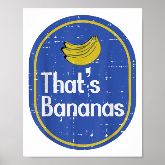 Thats Bananasステッカー果実の衣装ハロウィンメン ポスター (正面)