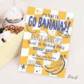 THATS BANANAS おもしろ モダン イエロー チェック 誕生日 招待状