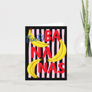 Thats Bananas Funny Banana Humor Retro Fruit Pun カード