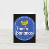 Thats Bananas Sticker Fruit Costume Halloween Men  カード (正面)