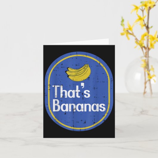 Thats Bananas Sticker Fruit Costume Halloween Men  カード (黄色い花)