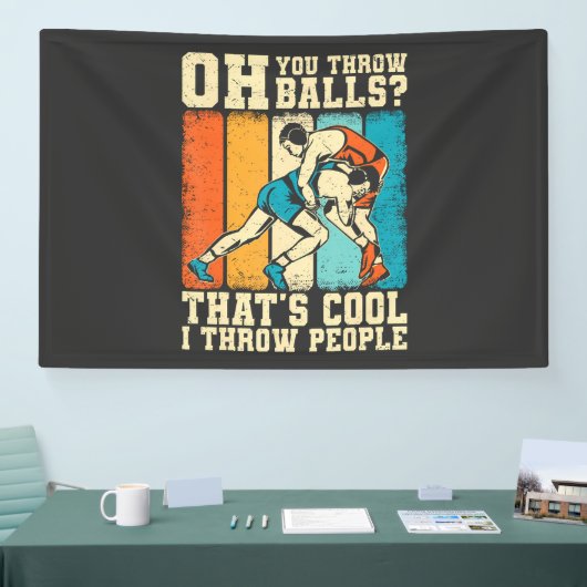 That's Cool I Throw People 横断幕 (トレードショー)