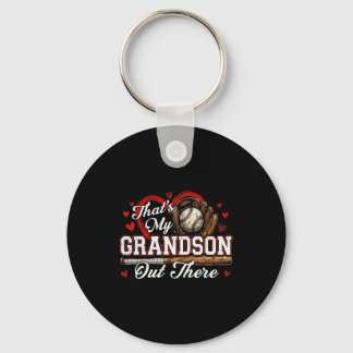 That's grandson out there women baseball grandma キーホルダー