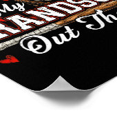 That's grandson out there women baseball grandma ポスター (角)