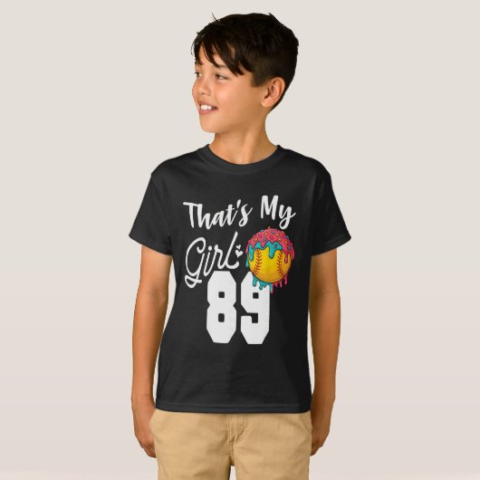 That's My Boy Softll 89 Number Mom Dad Number #89 Tシャツ (正面フル)