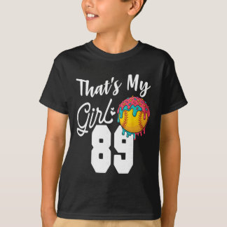 That's My Boy Softll 89 Number Mom Dad Number #89  Tシャツ