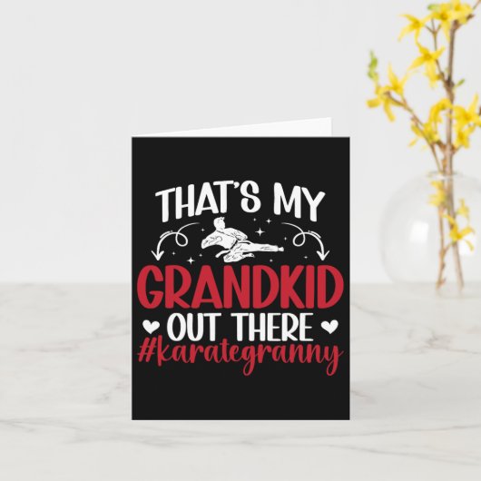 That's My Grandkid Karate Granny Proud Karate Gran カード (黄色い花)