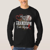 That's My Grandson Out There Baseball Grandma Moth Tシャツ (正面)
