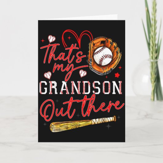 Thats My Grandson Out There Baseball Grandma Mothe カード (正面)