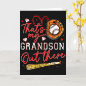 Thats My Grandson Out There Baseball Grandma Mothe カード (黄色い花)