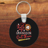 Thats My Grandson Out There Baseball Grandma Mothe キーホルダー (正面)