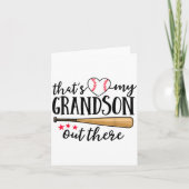 That's My Grandson Out There Baseball Grandma Squa カード (正面)