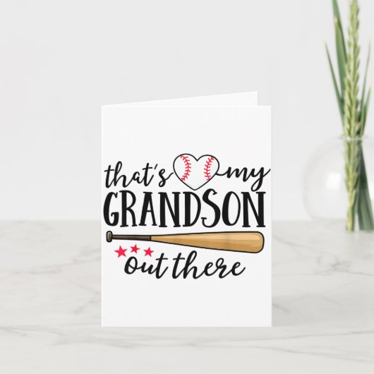 That's My Grandson Out There Baseball Grandma Squa カード (正面)