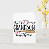 That's My Grandson Out There Baseball Grandma Squa カード (黄色い花)