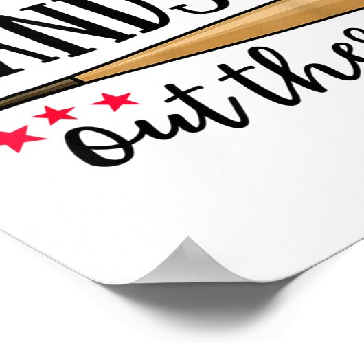 That's My Grandson Out There Baseball Grandma Squa ポスター (角)