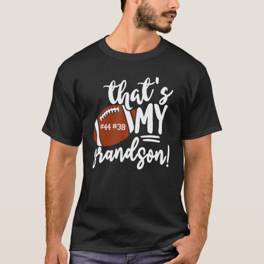 That's My Grandson Proud Football Grandma Nana Mim Tシャツ (正面)