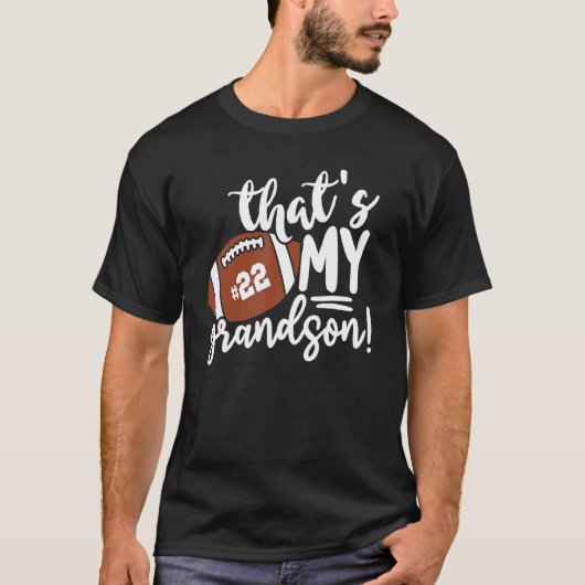 That's My Grandson Proud Football Grandma Nana Mim Tシャツ (正面)