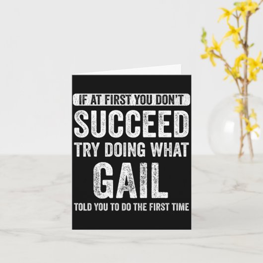 That's My Name Co. Gail If At First You Don't Succ カード (黄色い花)