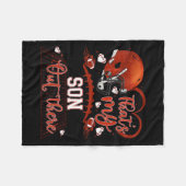 That's My Son Out There Funny Football Mom Mama Da フリースブランケット (正面(横))