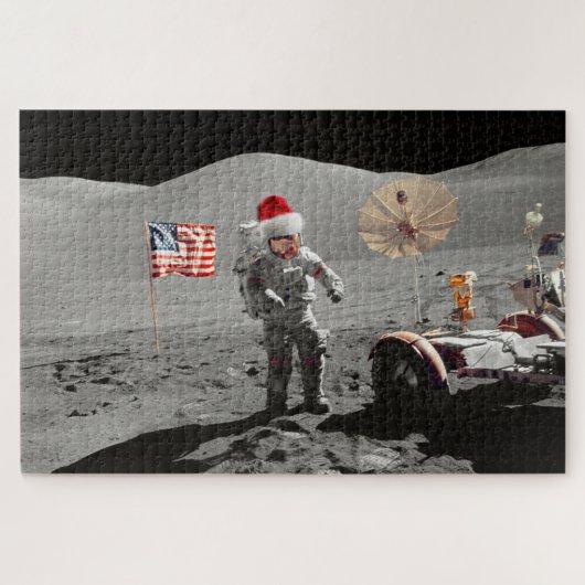 That's One Small Step for Santa Apollo 17  ジグソーパズル (横)