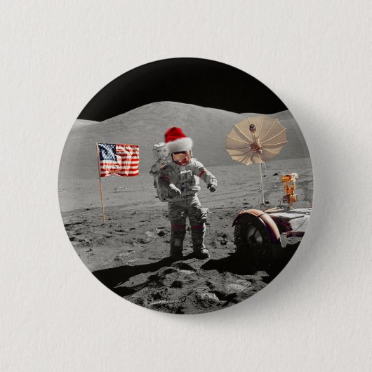 That's One Small Step for Santa Apollo 17 缶バッジ (正面)
