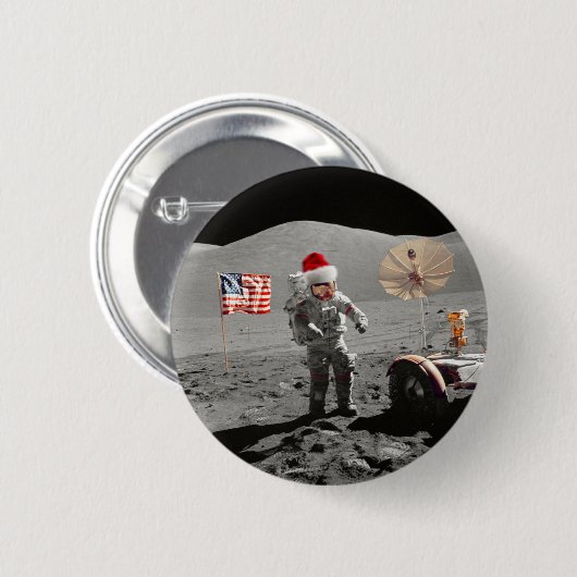 That's One Small Step for Santa Apollo 17  缶バッジ (正面&裏面)