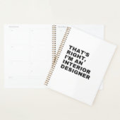 THAT'S RIGHT I AM AN INTERIOR DESIGNER プランナー手帳 (ディスプレー)