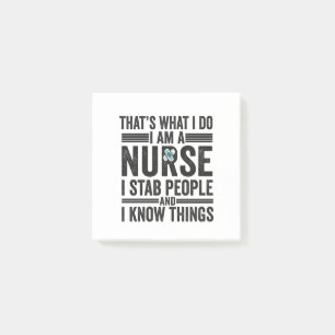That's What I Do I am A Nurse I Stab People Funny  ポストイット