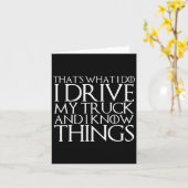 That's What I Do I Drive My Truck And I Know Thing カード (黄色い花)