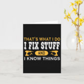 That's What I Do I Fix Stuff And I Know Things  カード (黄色い花)