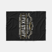 That's What I Do I Fix Stuff And I Know Things Fun フリースブランケット (正面(横))