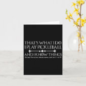 That's What I Do I Play Ckleball And I Know Things カード (黄色い花)