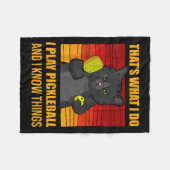 That's What I Do-i Play Ckleball And I Know Things フリースブランケット (正面(横))