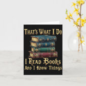 That's What I Do I Read Books And I Know Things  カード (黄色い花)