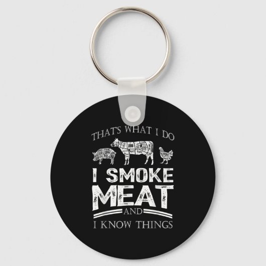 That's What I Do I Smoke Meat I Know Things Funny  キーホルダー (正面)