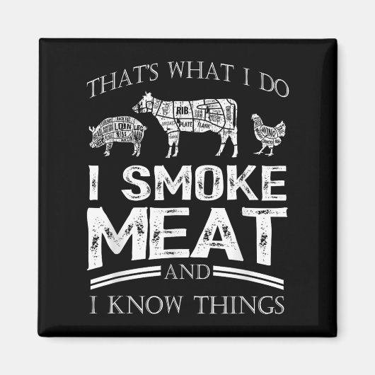 That's What I Do I Smoke Meat I Know Things Funny マグネット (正面)